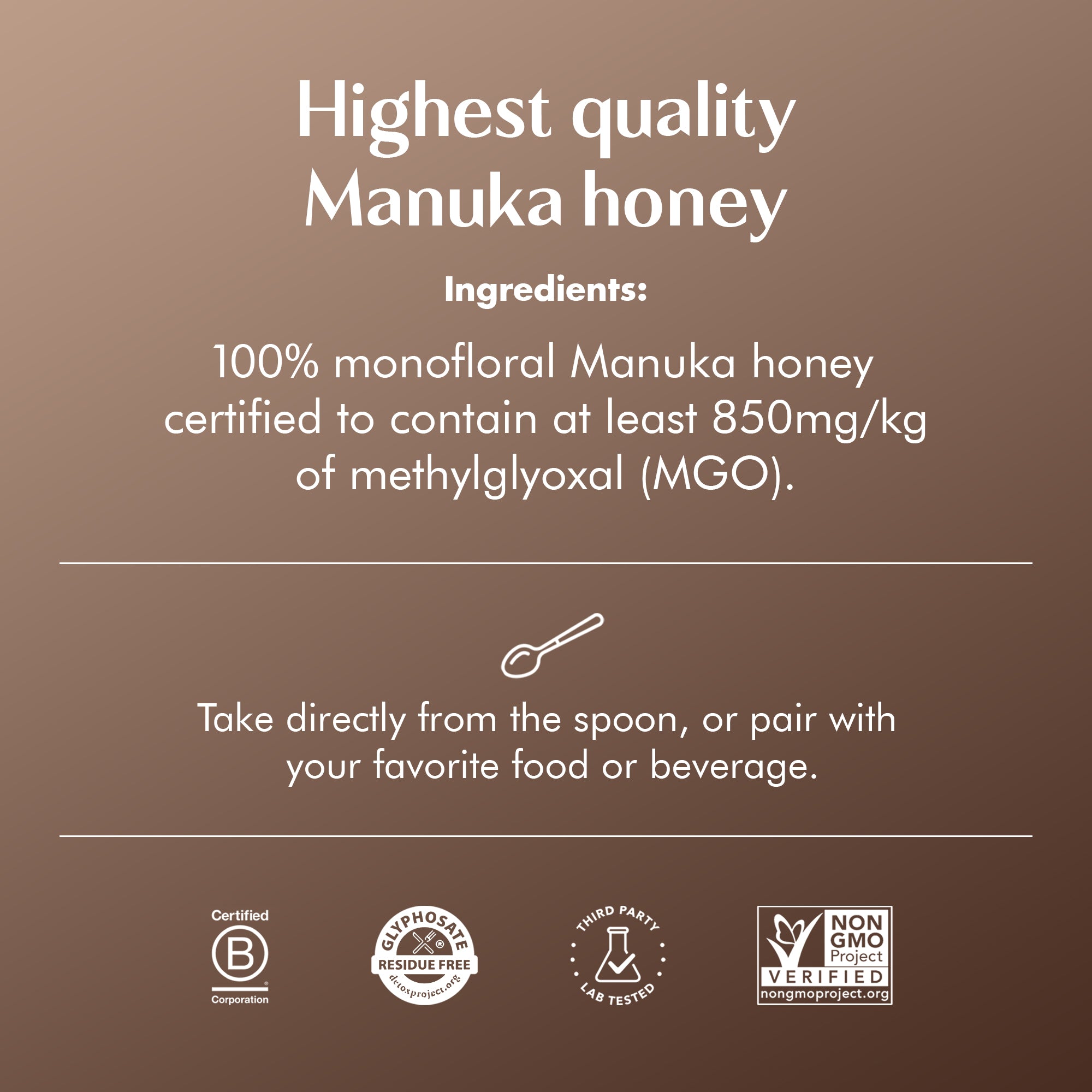 Whenua Mānuka Honey UMF™ 20+ | MGO 829+ • 250g • New Zealand