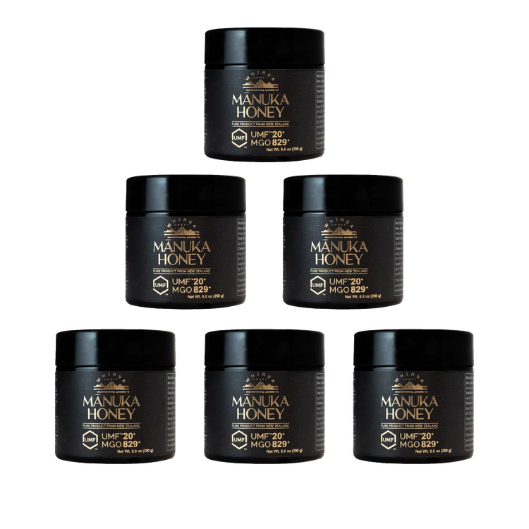 Pack of 6 -  Whenua Mānuka Honey UMF™ 20+ | MGO 829+ • 250g • New Zealand